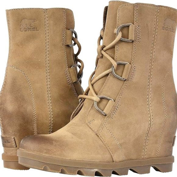 sorel joan of arctic wedge ii ash brown